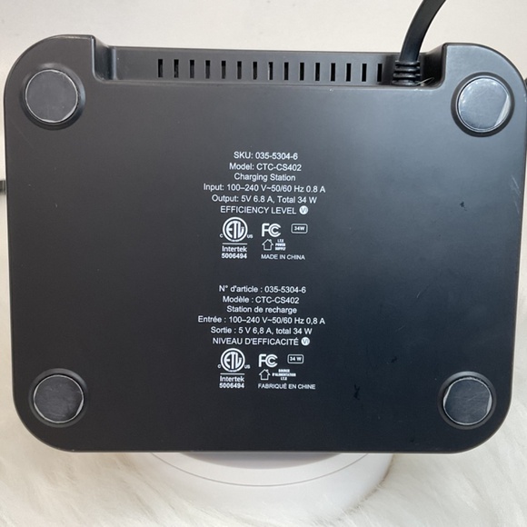 Autotrends Black Charging Station For 4 Devices/USB/Removal Dividers - Picture 6 of 7